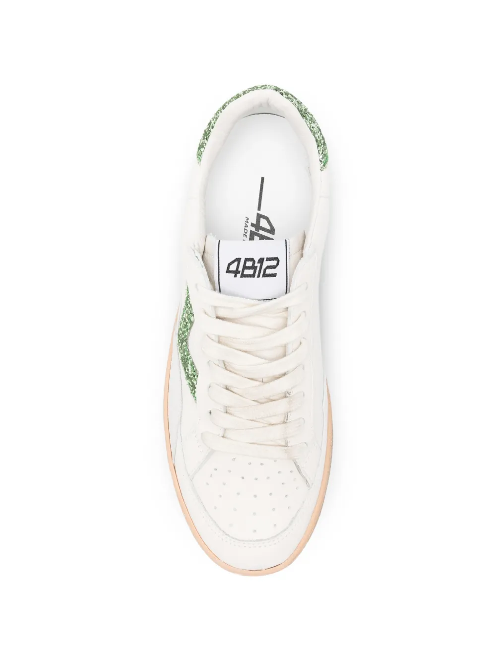 4B12 Play New sneakers verfraaid met glitters Wit