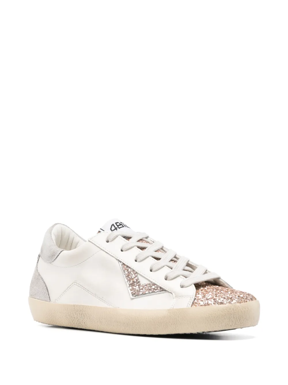 4B12 Suprime sneakers met glitterdetail Wit