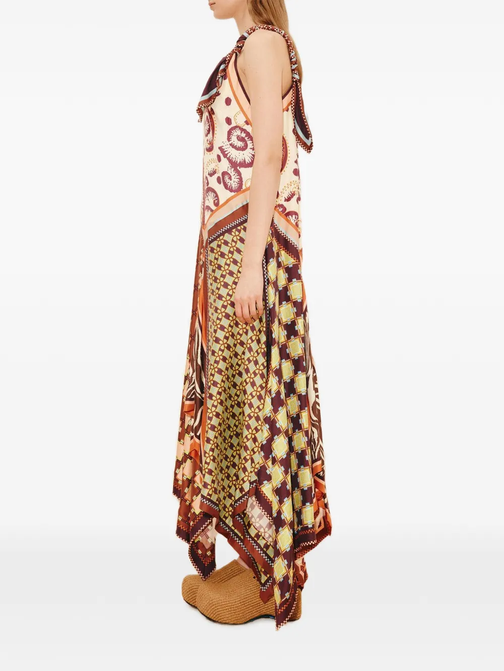  Alemais Wilson Knotted Print Midi Dress - Neutrals 