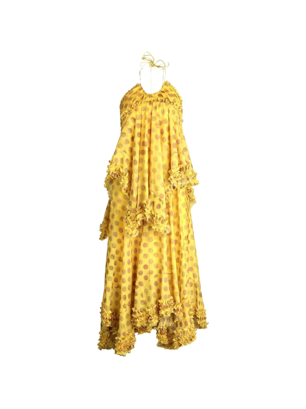 Alexis Sidi ruffled polka-dot midi dress - Giallo