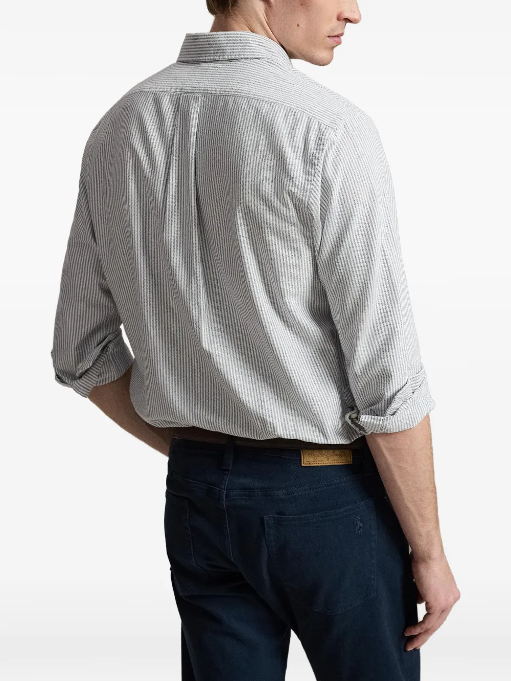 Polo Ralph Lauren Gestreept Oxford overhemd Wit