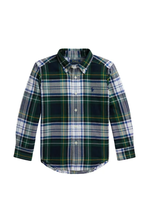 POLO RALPH LAUREN KIDS check-pattern button-down shirt