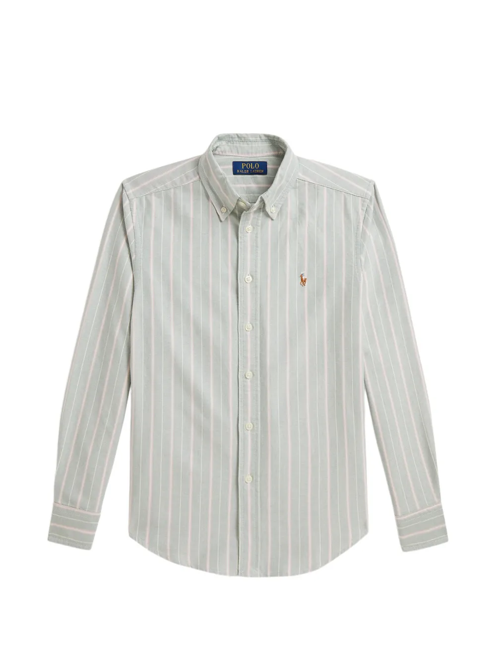 POLO RALPH LAUREN KIDS Gestreiftes Oxford-Hemd - Grün
