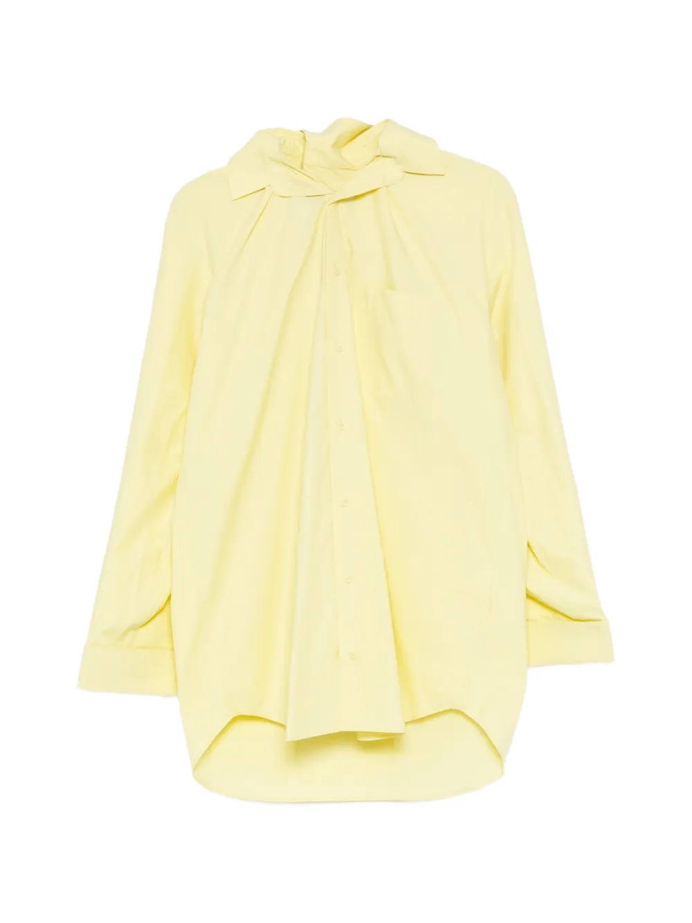 ALAINPAUL elasticated-collar shirt - Giallo
