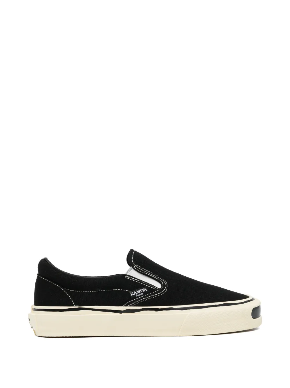 KAMIYA contrast-trim slip-on sneakers - Nero