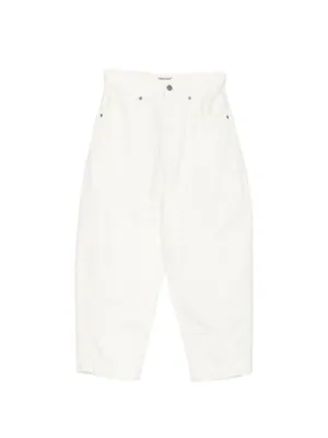 Marina Yee Pleated wide-leg Jeans | Neutrals | FARFETCH RO