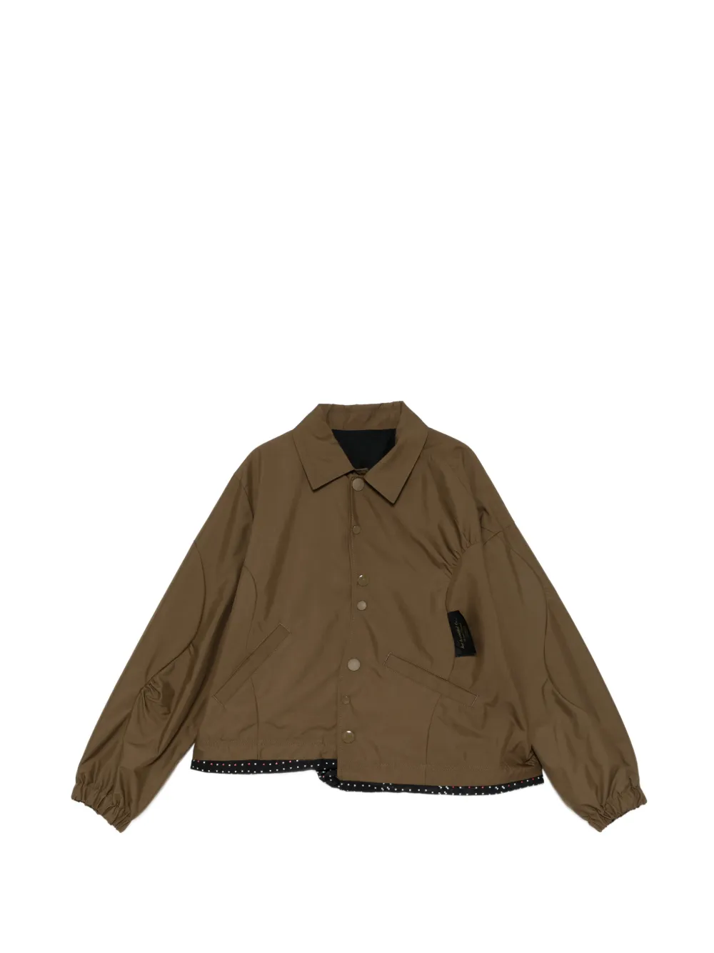 Undercover logo-patch cropped jacket - Green