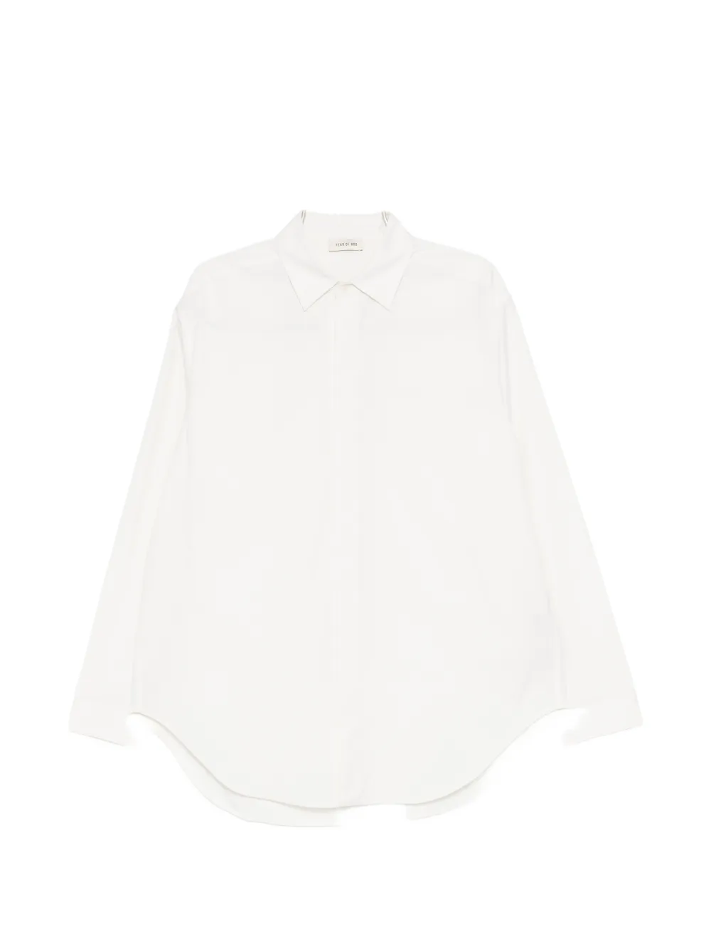 Fear Of God concealed-placket curved-hem shirt - Toni neutri