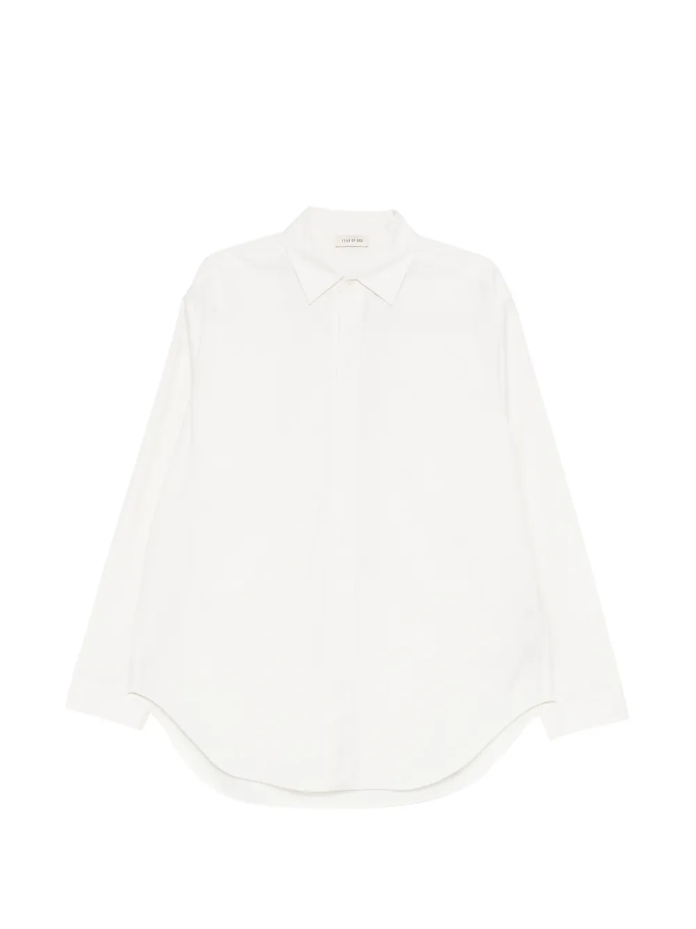 Fear Of God concealed-placket curved-hem shirt - Toni neutri