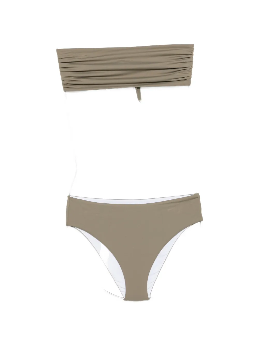 Fisico ruched-design bikini - Grün