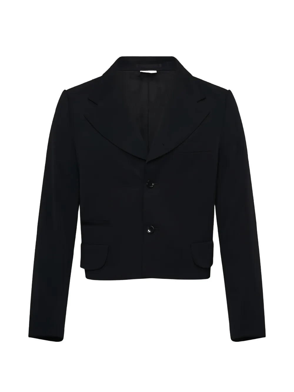 Comme des Garçons Homme Plus notched-lapels cropped blazer - Nero