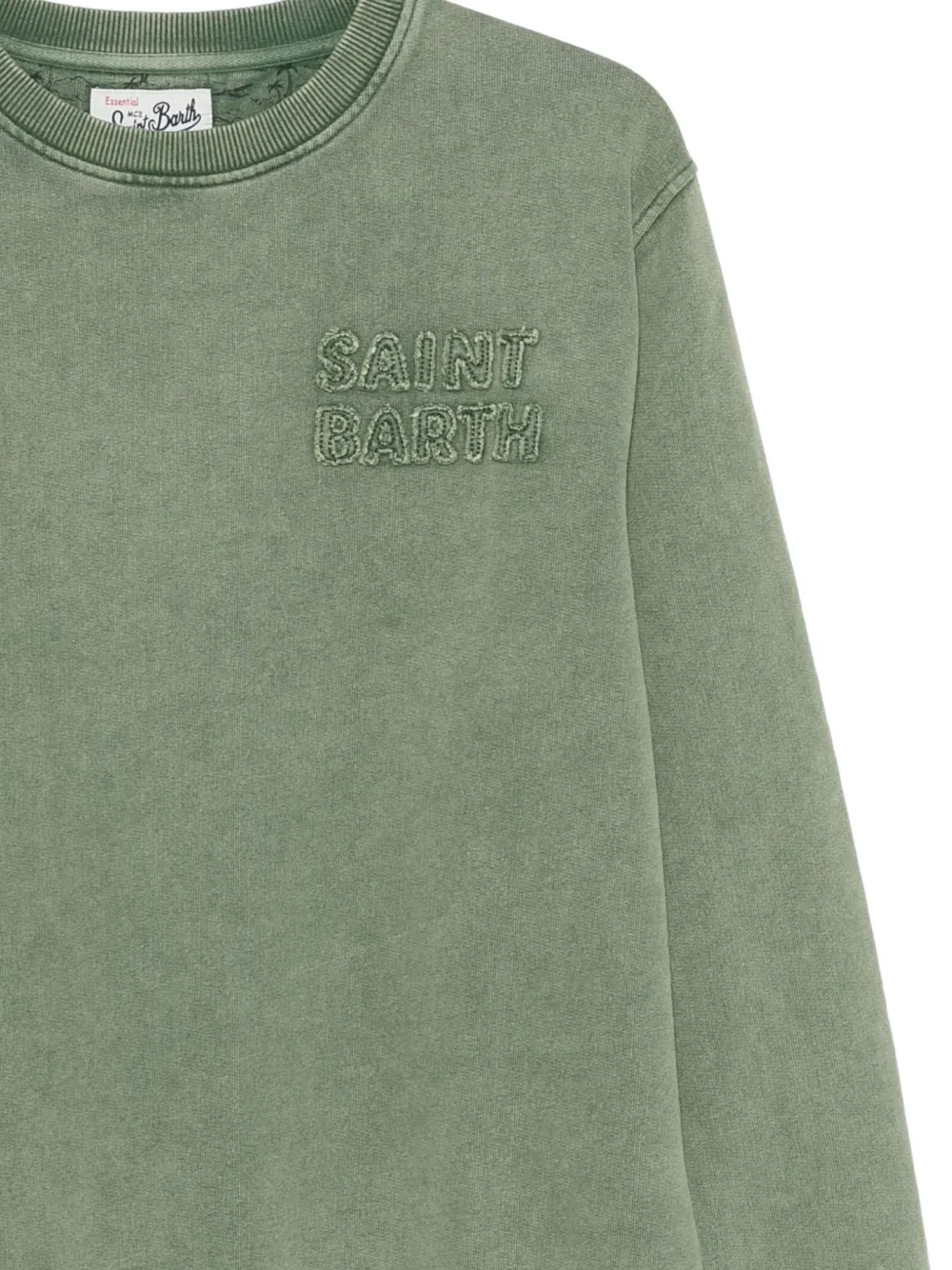 MC2 Saint Barth Katoenen trui met logopatches Groen