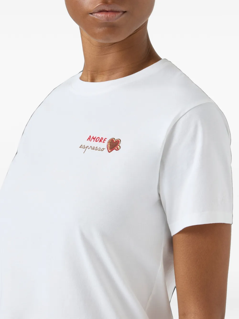 MC2 Saint Barth T-shirt met geborduurd logo Wit
