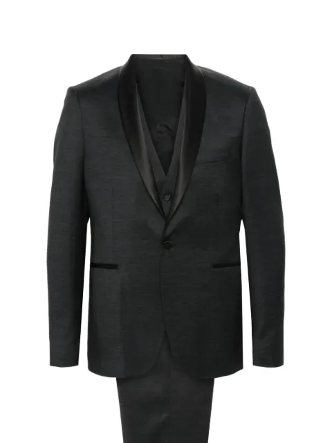 Tagliatore satin shawl lapels suit