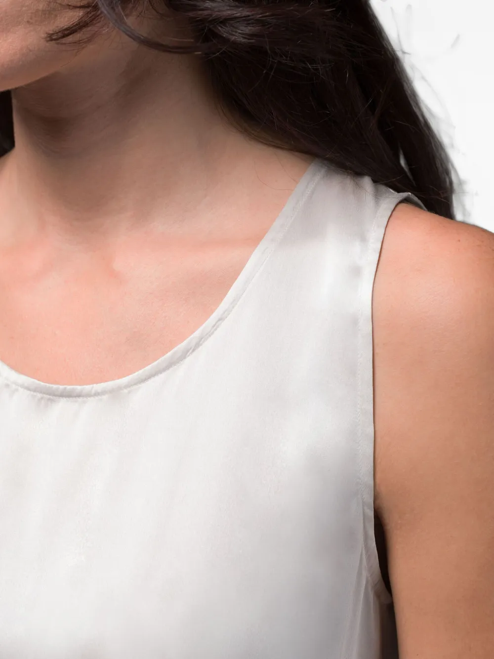 Moorer Clarion-Skr tanktop met wijde schouders Wit