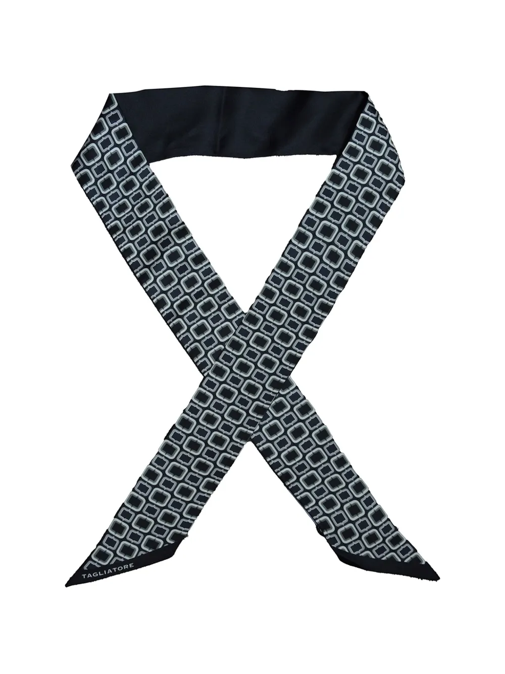 Tagliatore geometric-print neckerchief - Nero