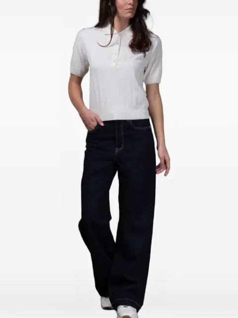 Moorer Rigel-W18 button ribbed polo shirt