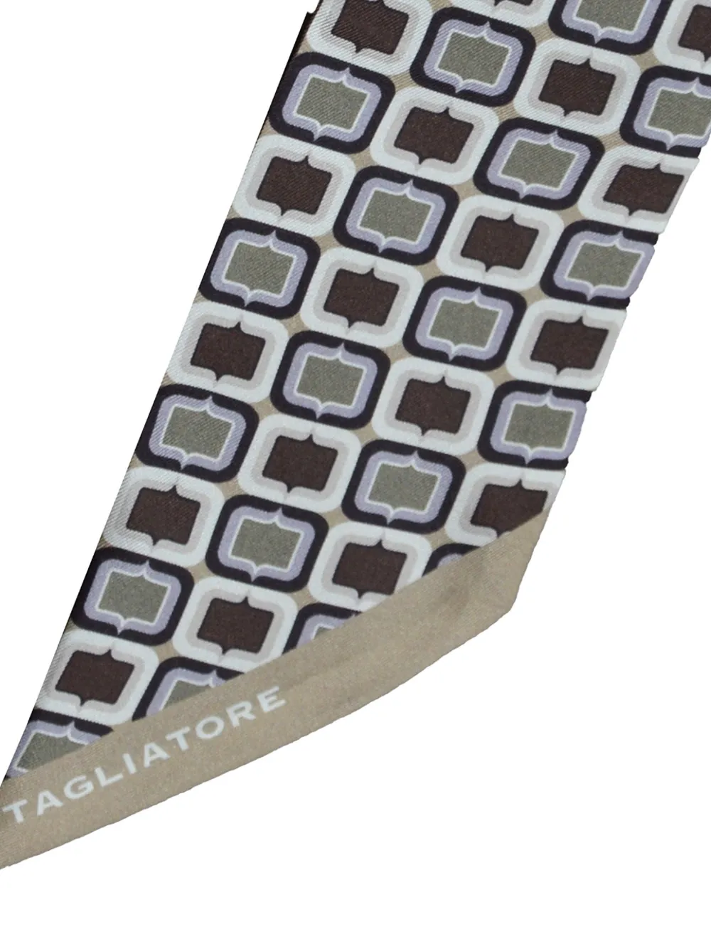 Tagliatore Sjaal met geometrische print Bruin