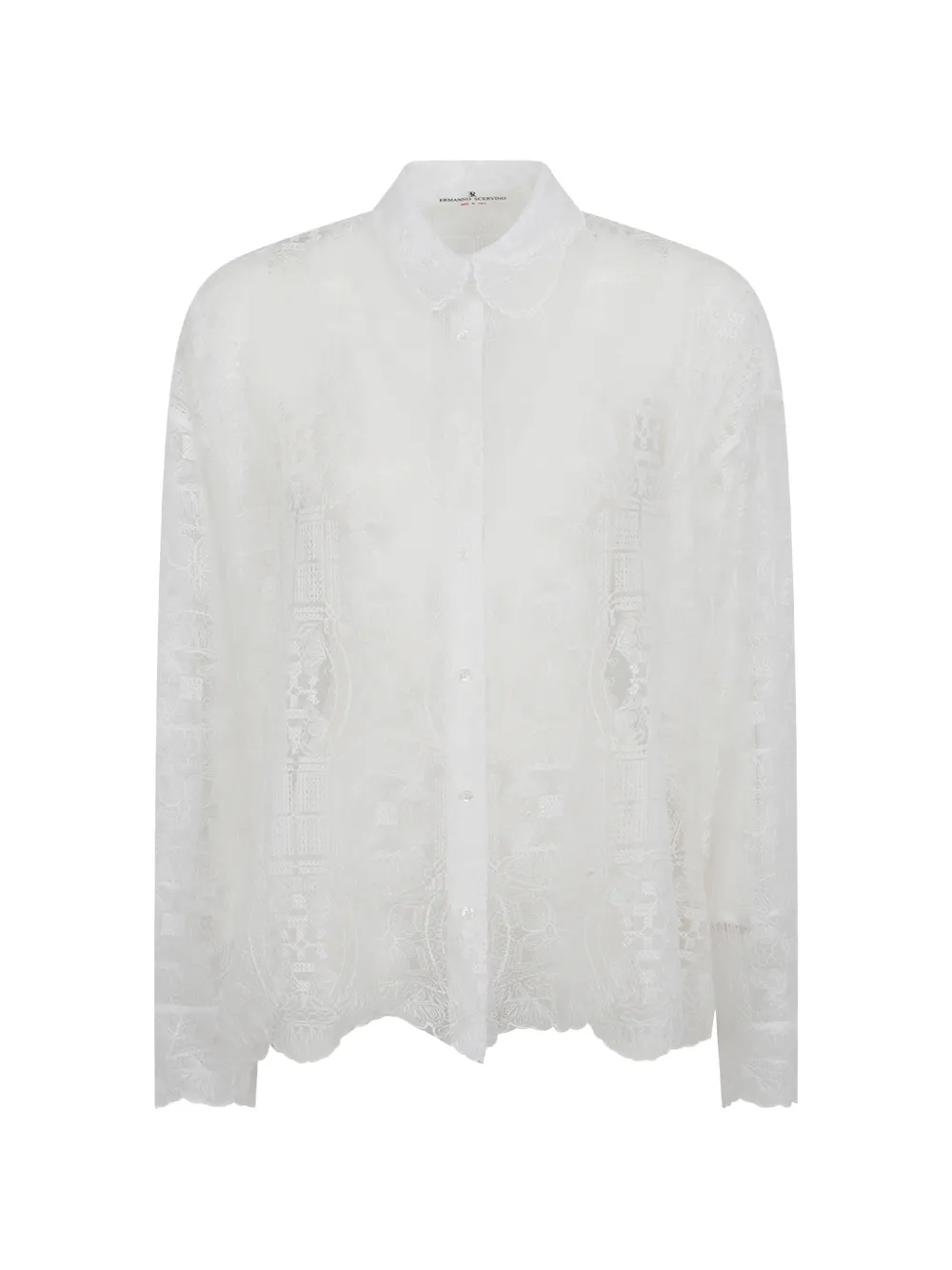Ermanno Scervino embroidered lace shirt - Bianco