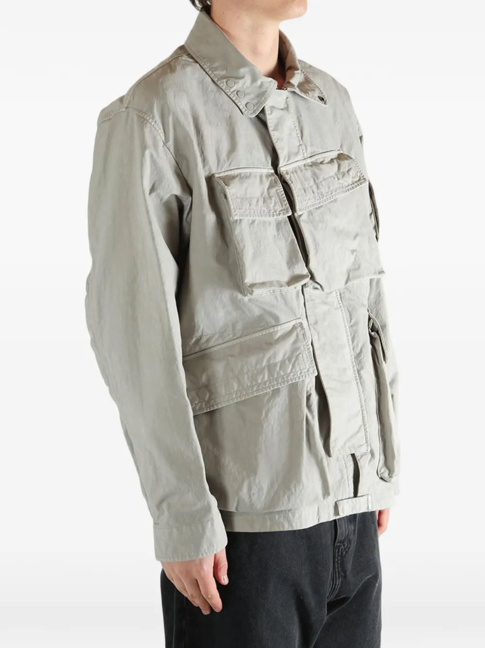 C.P. Company Lens twill jack met rits Beige