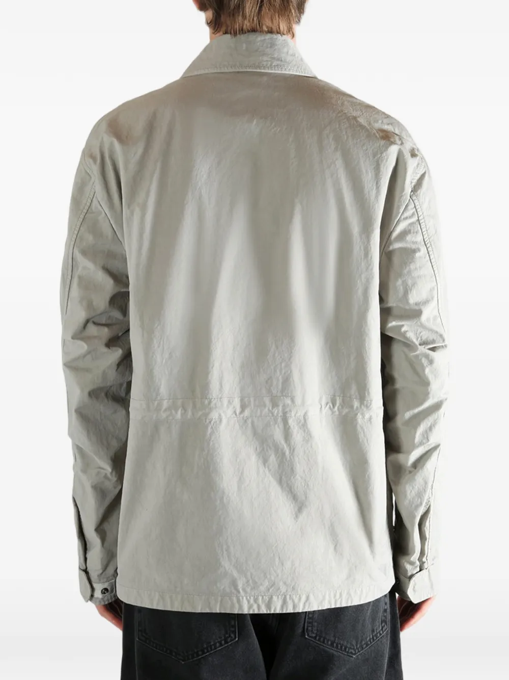 C.P. Company Lens twill jack met rits Beige