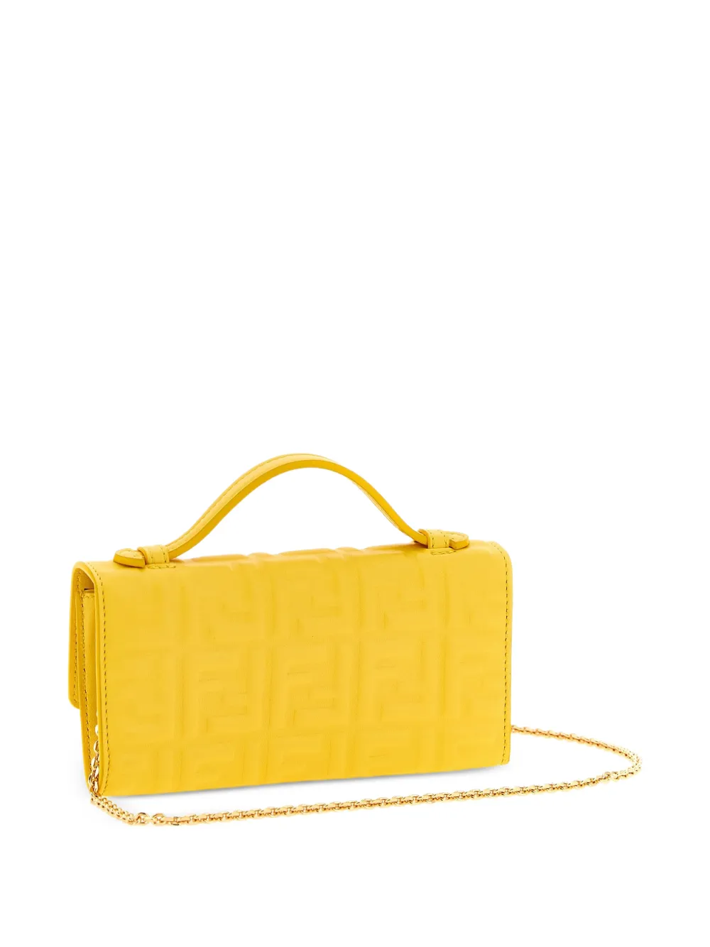 FENDI Embossed Handle Chain Wallet | Yellow | FARFETCH