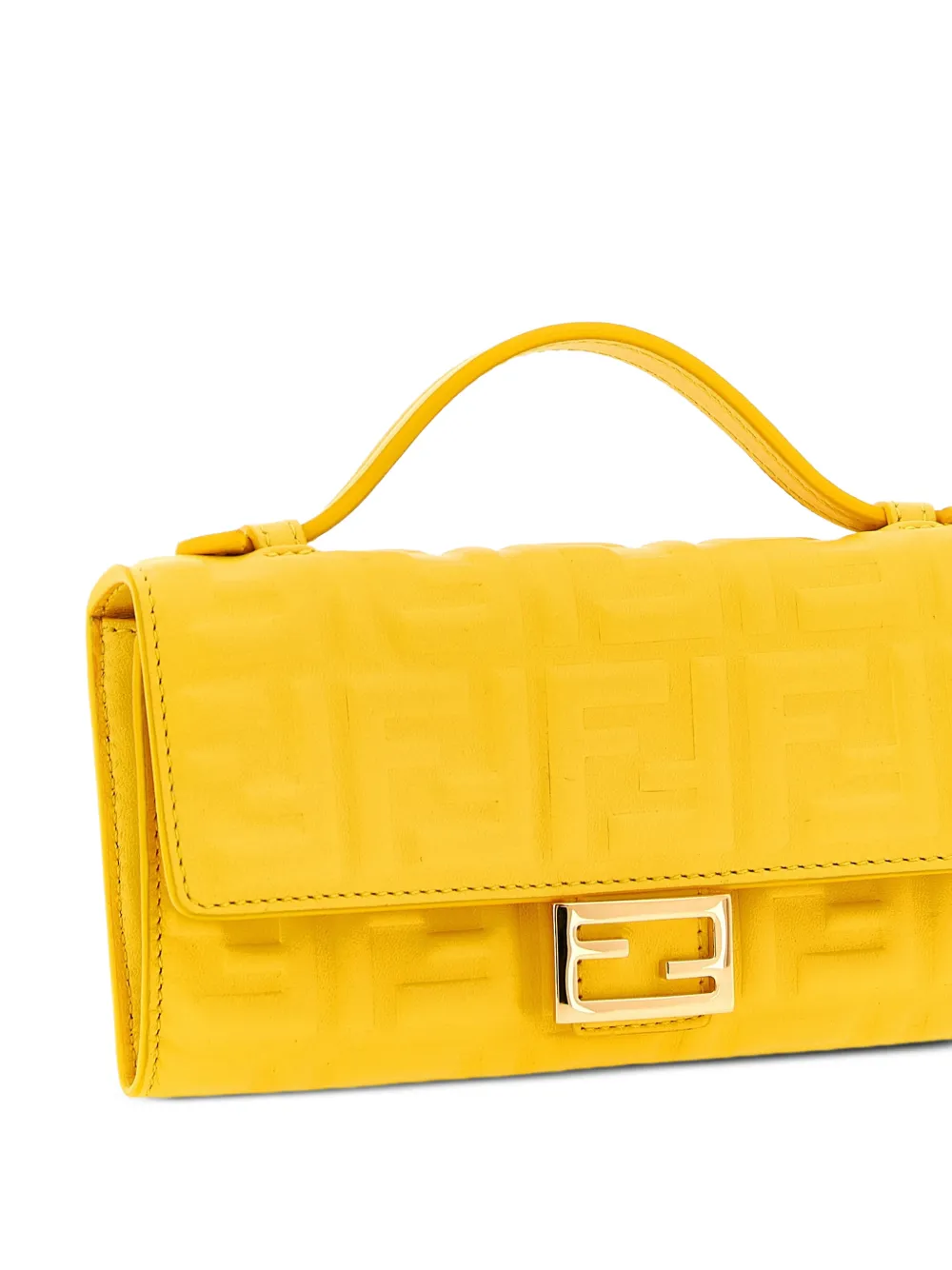 FENDI Embossed Handle Chain Wallet | Yellow | FARFETCH