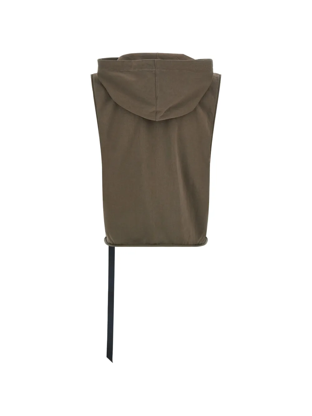 Rick Owens DRKSHDW Gerafelde top met capuchon Bruin