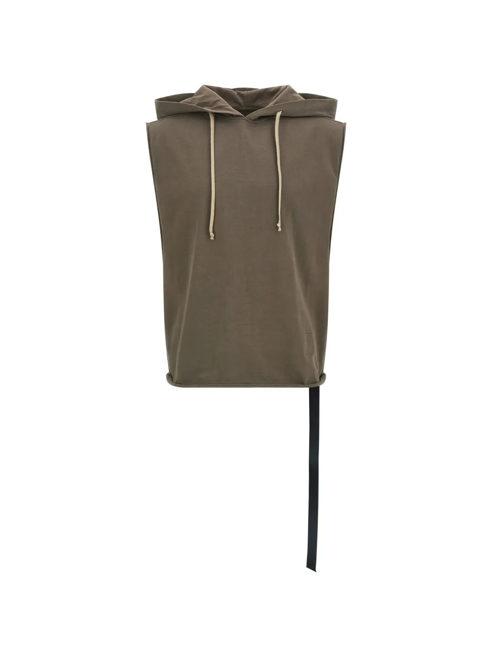 Rick Owens DRKSHDW hooded raw-cut vest - Marrone