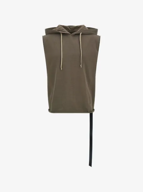 Rick Owens DRKSHDW hooded raw-cut vest