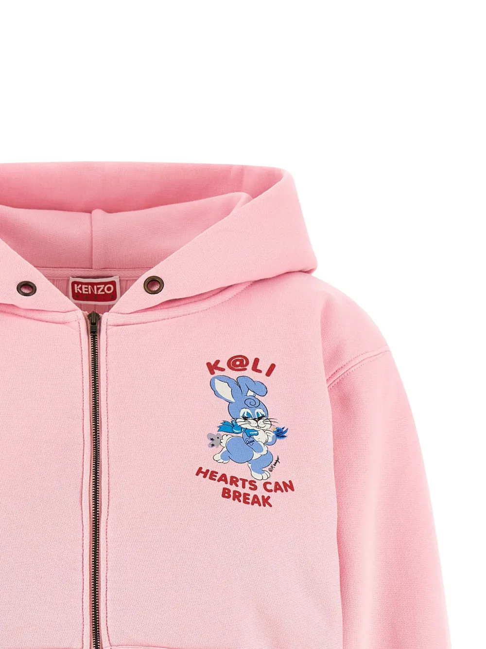 Kenzo Cartoon hoodie met print en rits Roze