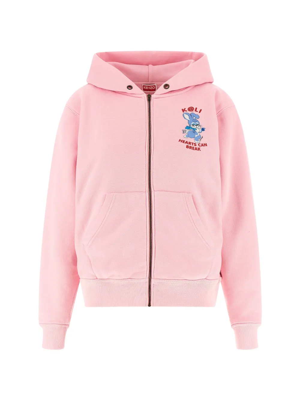 Kenzo Cartoon print zip hoodie - Rosa