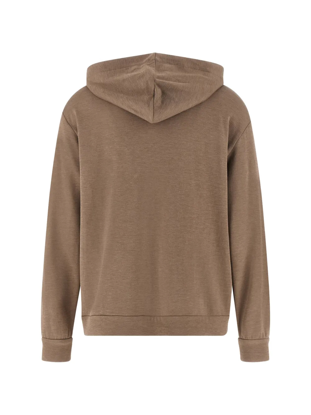 Brunello Cucinelli Hoodie met borduurwerk en rits Bruin