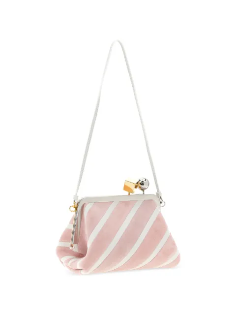 Jacquemus small The Berlingot striped leather clutch bag