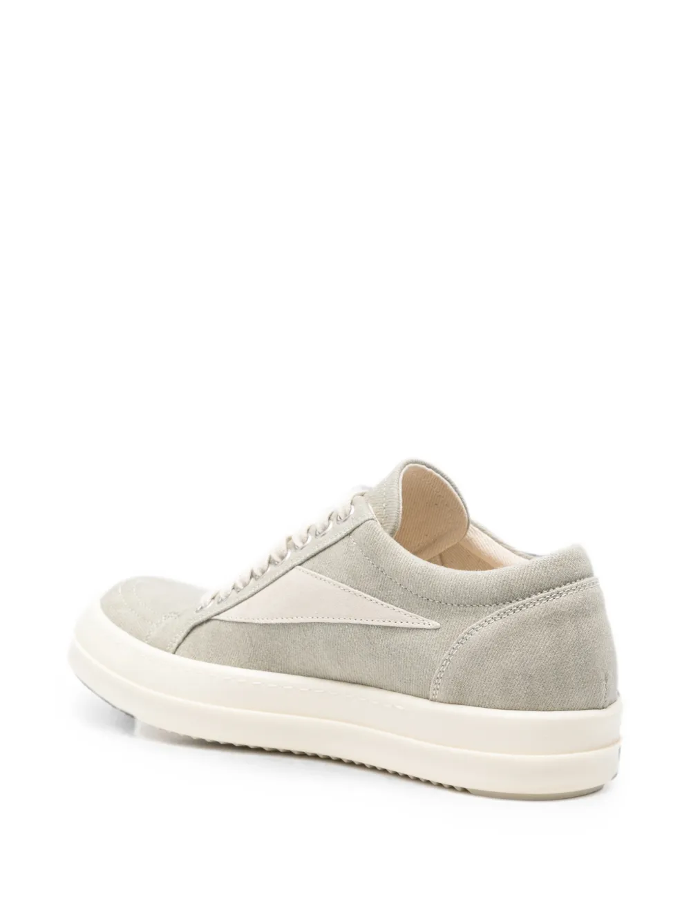 Rick Owens DRKSHDW Vintage lace-up panelled cotton sneakers Grijs