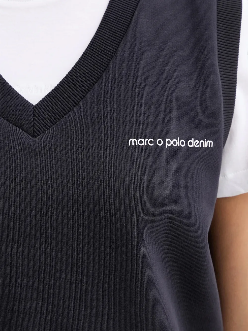 Marc O'Polo V-neck vest Blauw