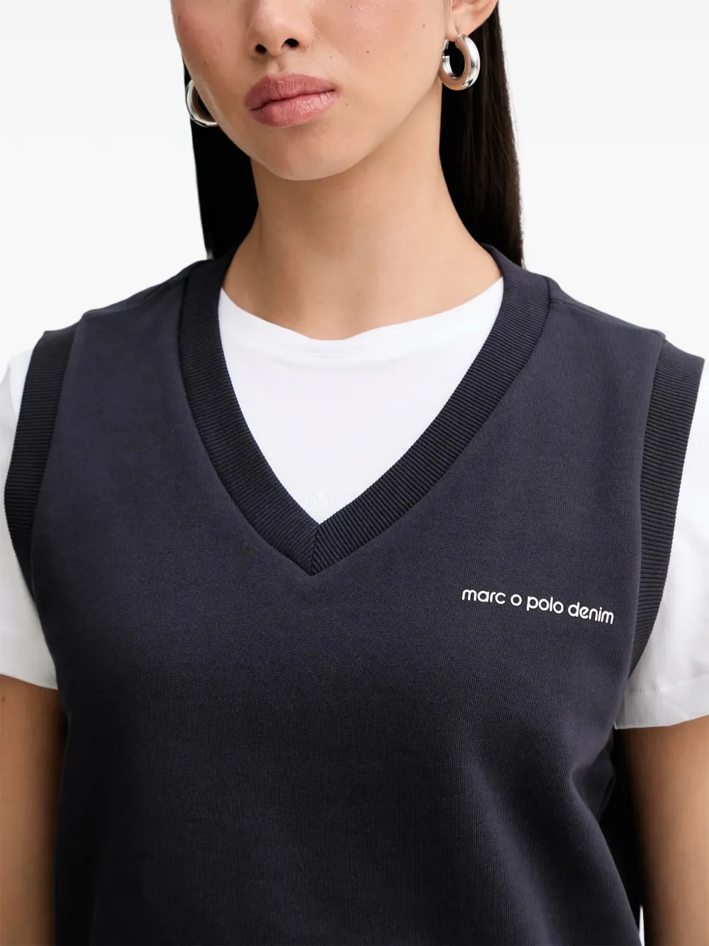 Marc O'Polo V-neck vest Blauw