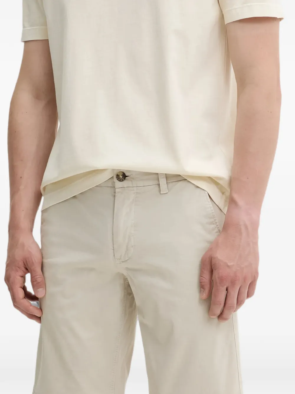 Marc O'Polo Shorts met logopatch Beige