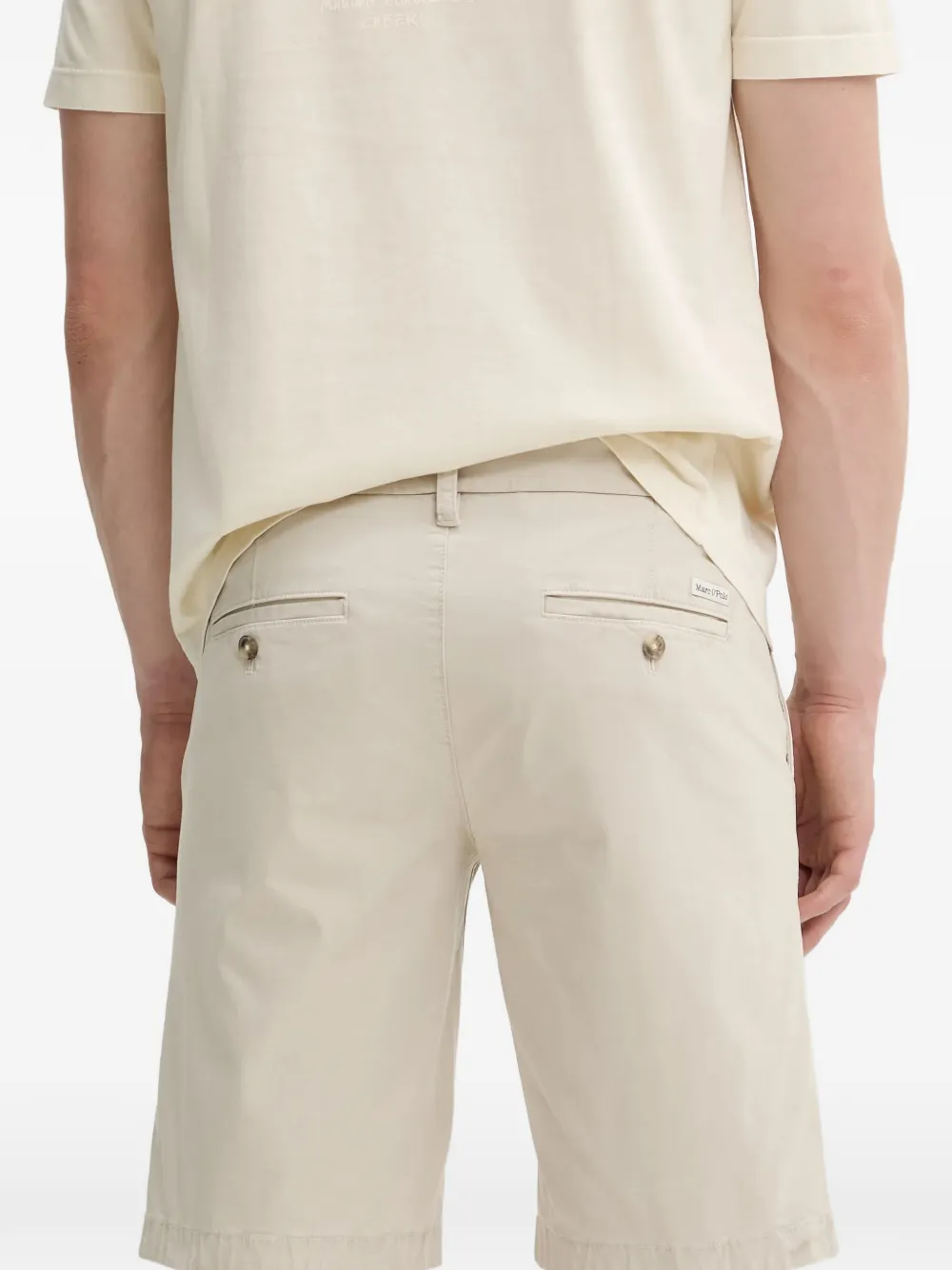 Marc O'Polo Shorts met logopatch Beige