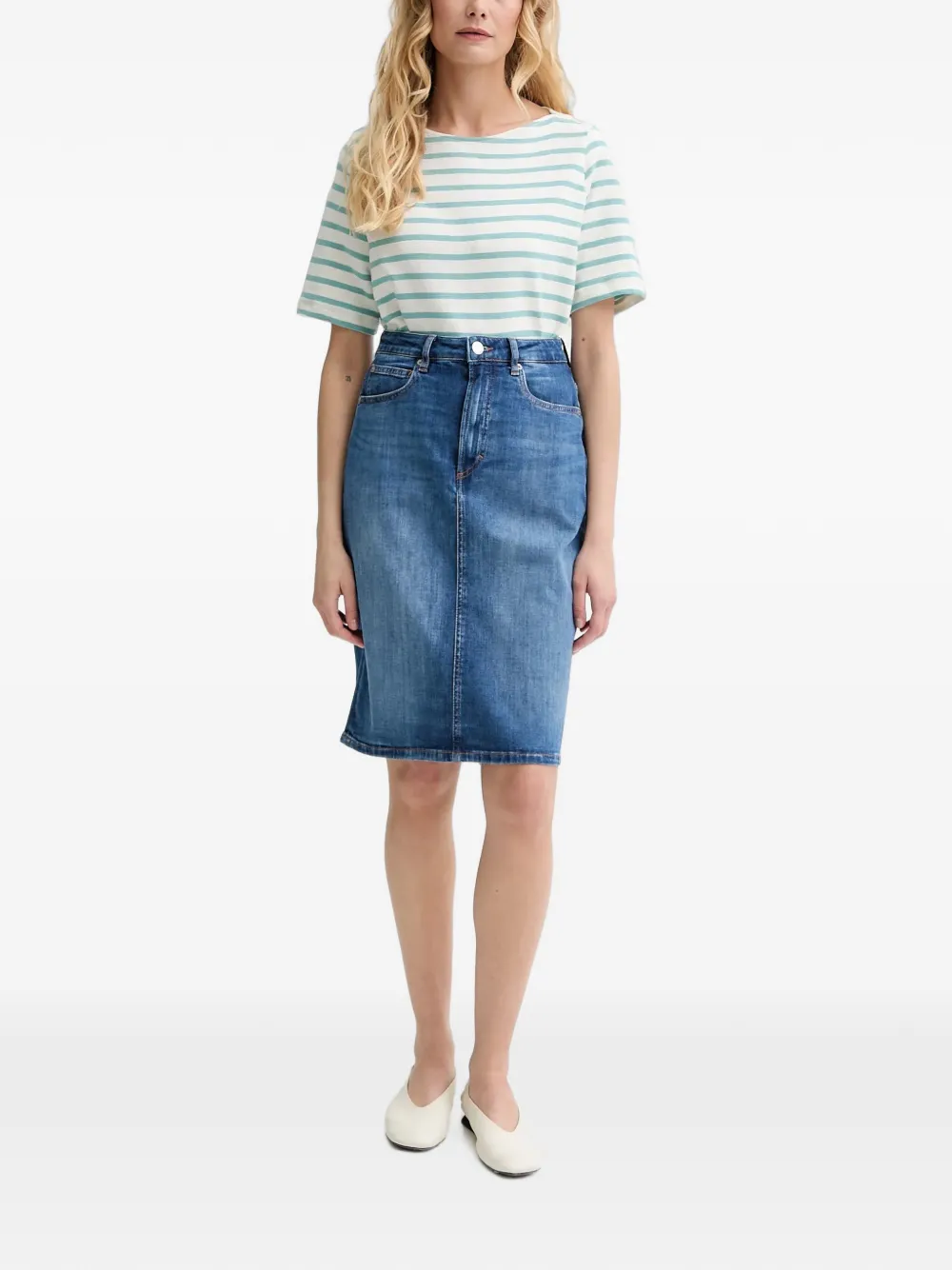 Marc O'Polo Gestreept T-shirt Wit