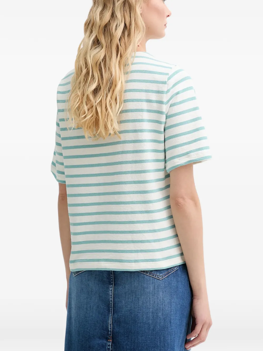 Marc O'Polo Gestreept T-shirt Wit
