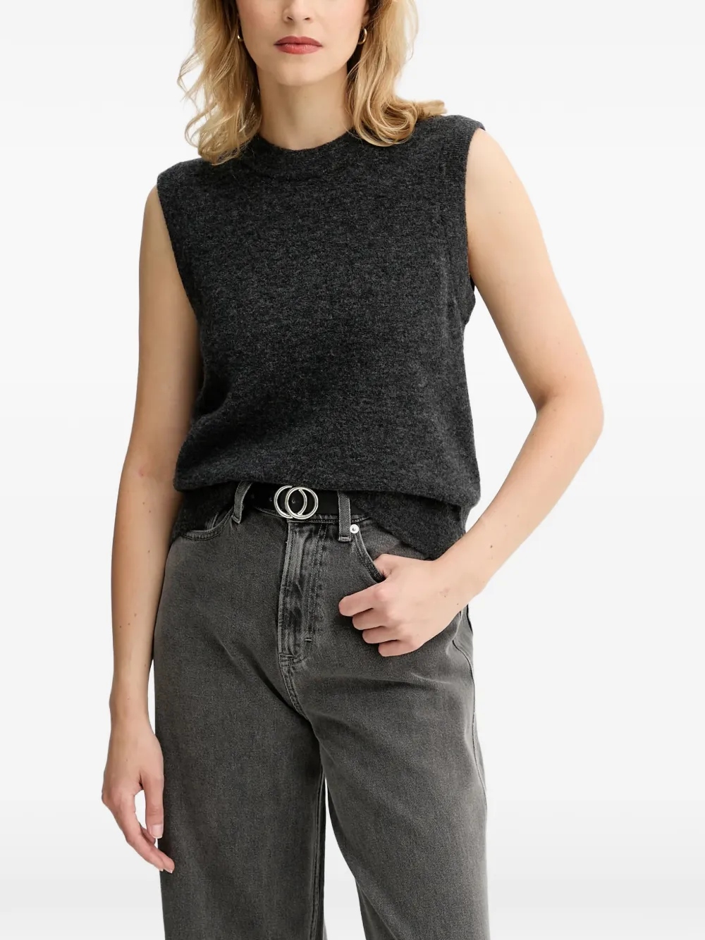 Marc O'Polo sleeveless crew-neck top - Grigio