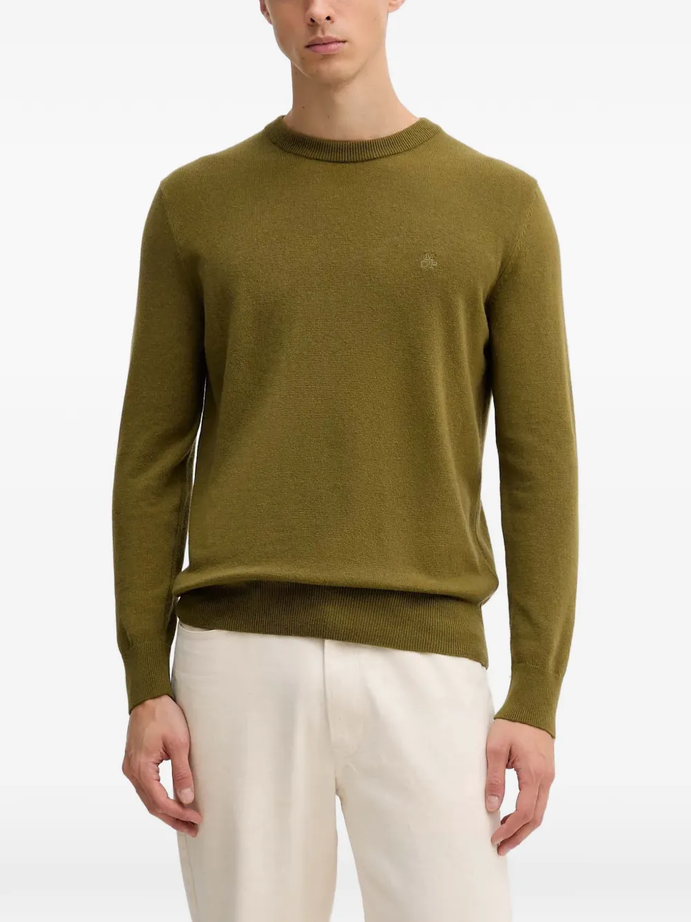 Marc O'Polo round-neck logo-embroidery sweatshirt