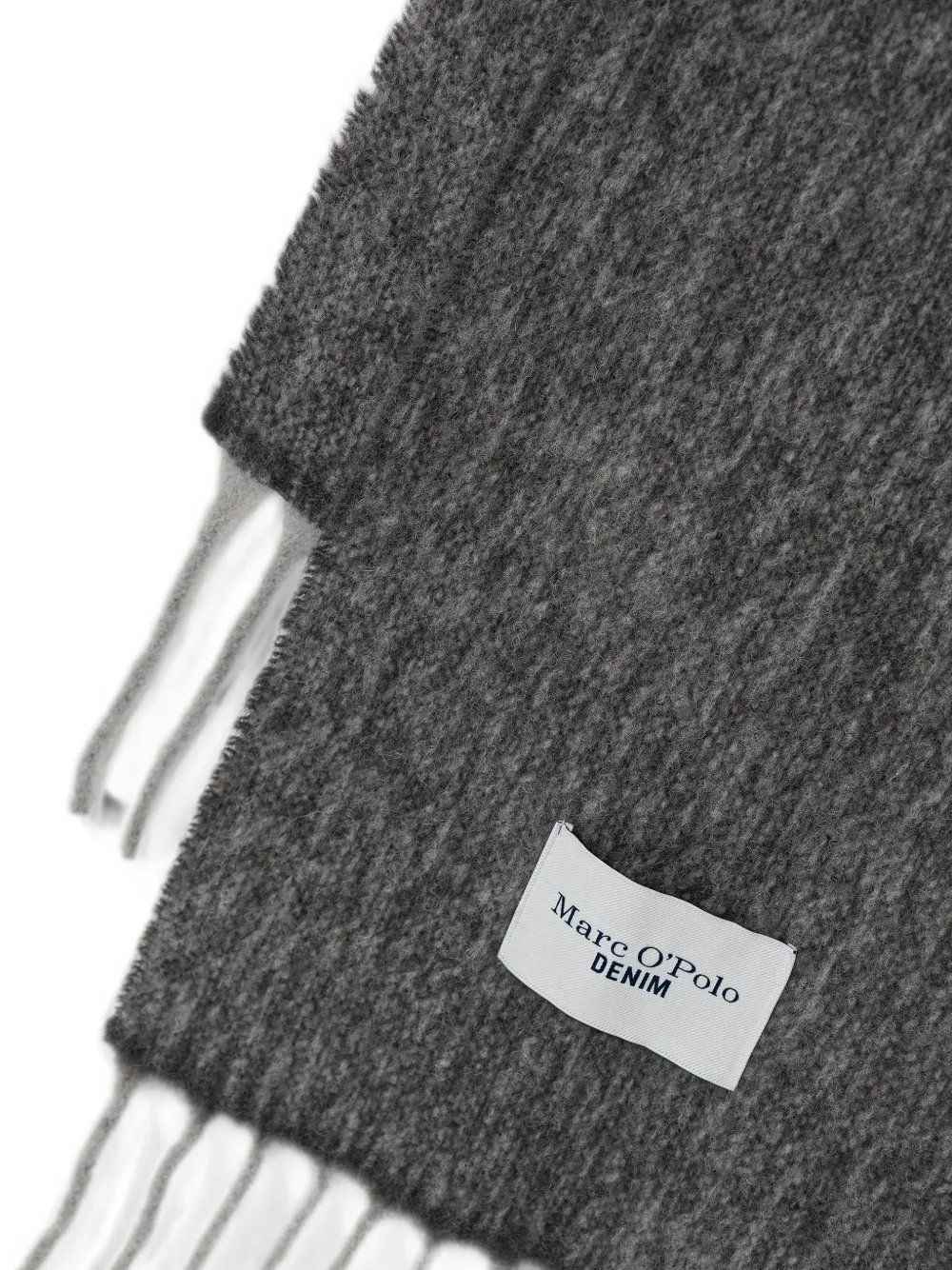 Marc O'Polo fringed scarf Grijs