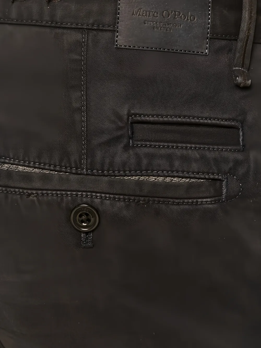 Marc O'Polo Broek met logo-label Zwart