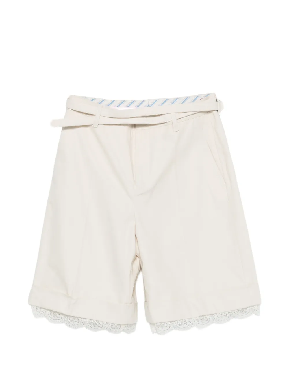 Vivetta belted lace shorts - Toni neutri