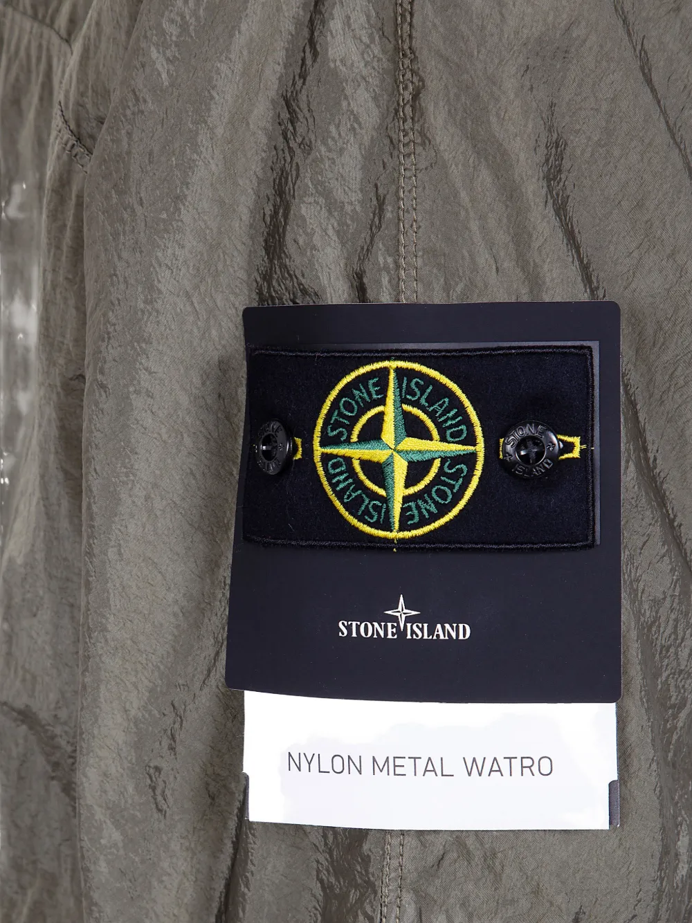 Stone Island Donsjack met opstaande kraag Groen