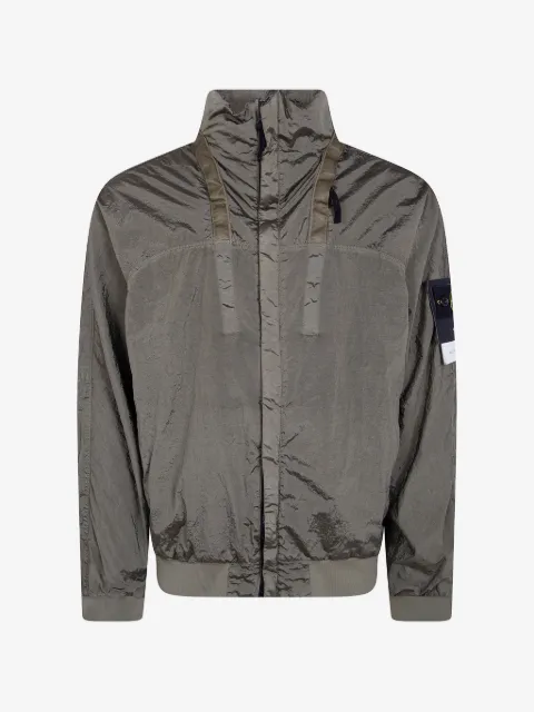 Stone Island chamarra con cuello alzado