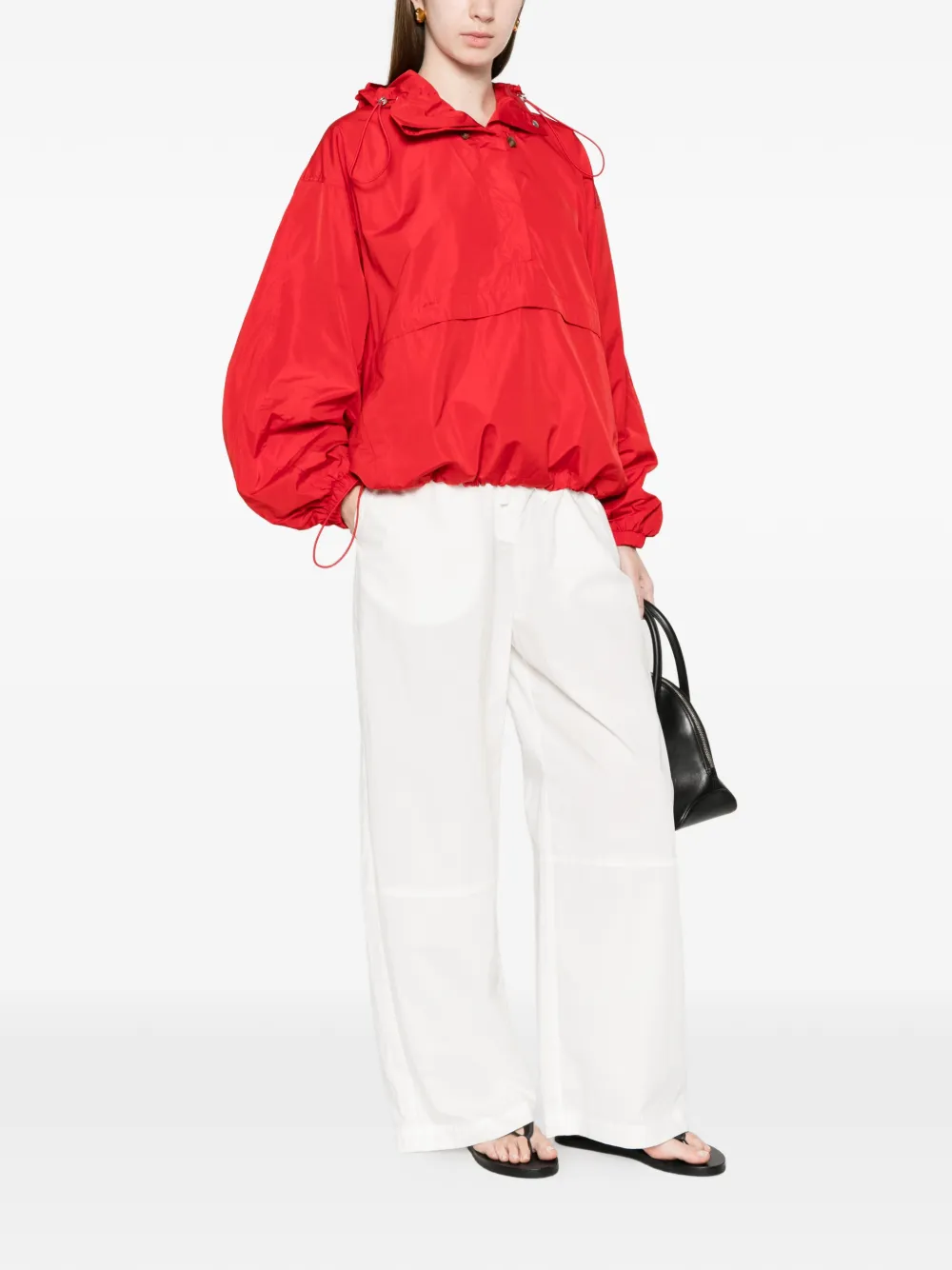  Róhe Hooded Drawstring Jacket - Red 
