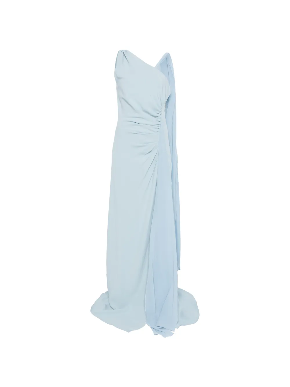 DE SANTIS gathered one-shoulder dress - Blu